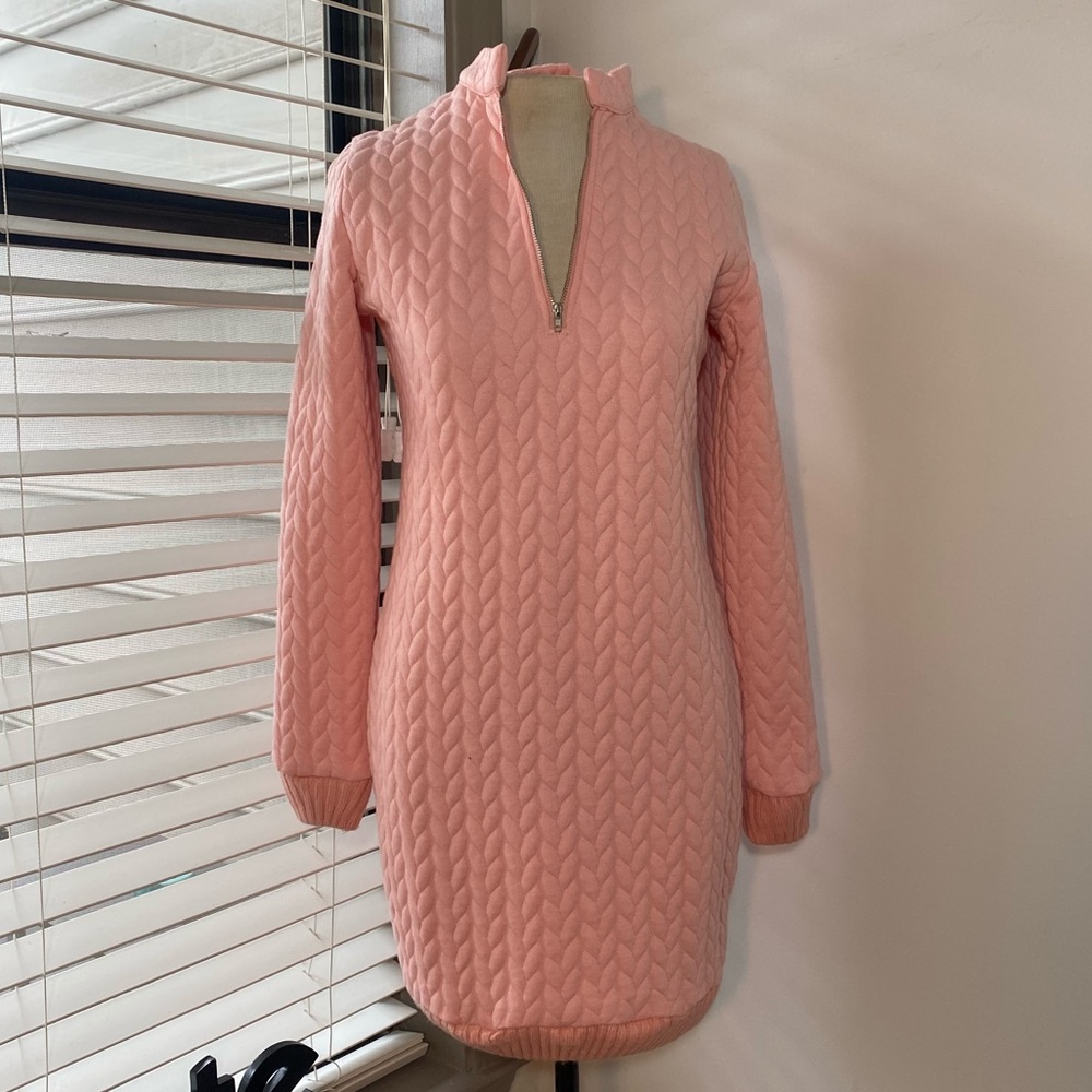 Quilted Sweatshirt Dress
